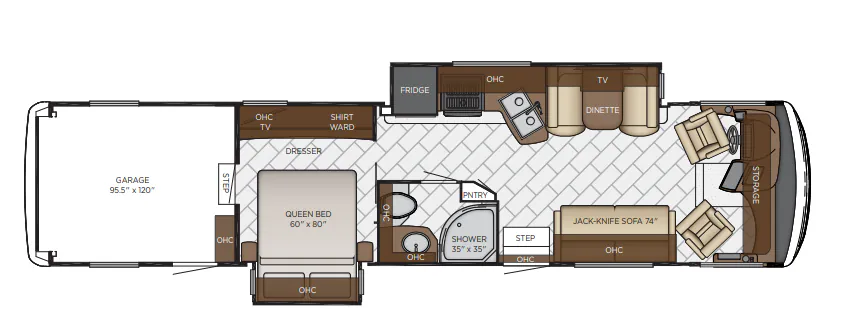 Newmar Canyon Star 3927 floor plan