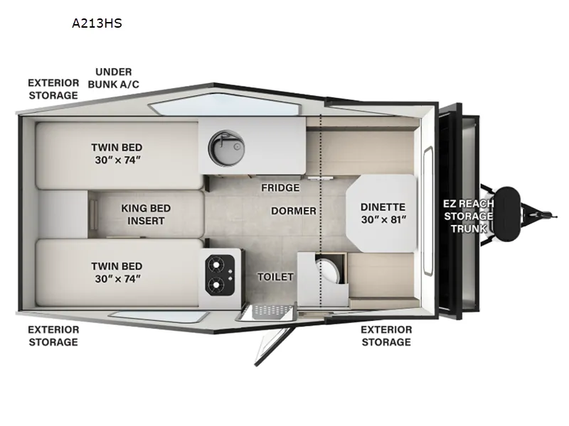 2026 Forest River Rockwood Hard Side A213HS - Floor plan