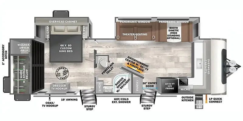 2025 Forest River Salem Hemisphere 270FKS floor plan