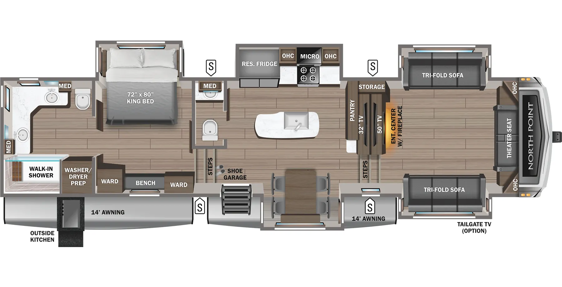 Jayco North Point 382FLRB floor plan