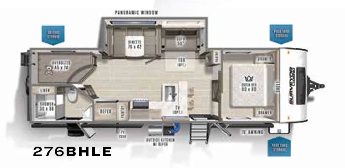 Forest River Surveyor Legend 276BHLE floor plan