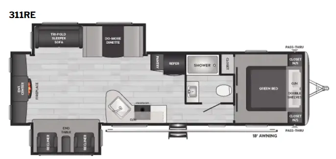 Keystone Springdale 311RE floor plan