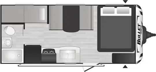 Keystone Bullet Crossfire 1700BH floor plan