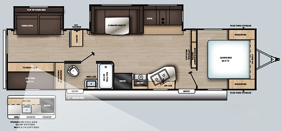 Forest River Aurora 32BDS floor plan