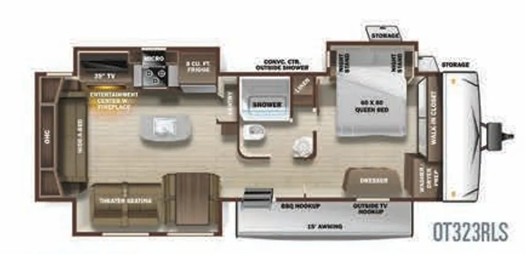 Highland Ridge Open Range OT323RLS floor plan