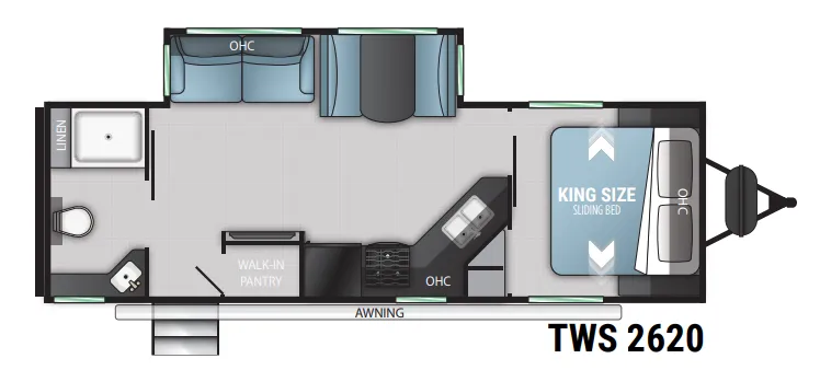 Cruiser RV Twilight Signature TWS 2620 floor plan