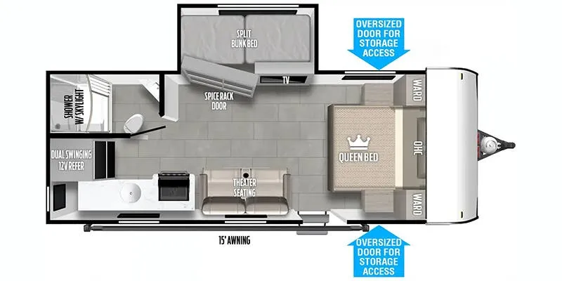 2025 Forest River Salem FSX 162VIEW - Floor plan