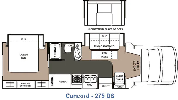 2007 Coachmen Concord 275DS DIESEL - Floor plan