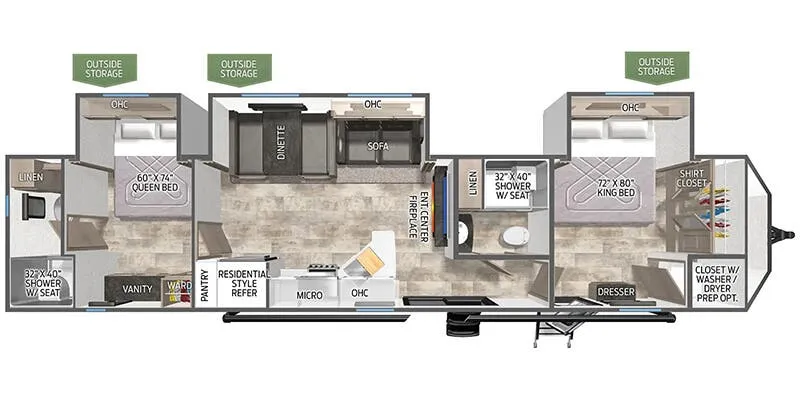 2026 Forest River Puma Vista 39DBT - Floor plan