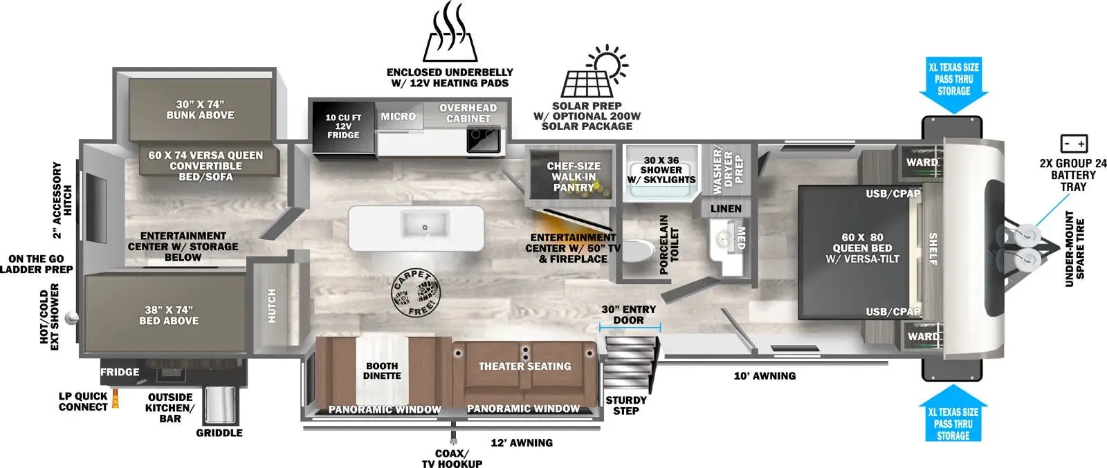 Forest River Salem Hemisphere 310BHI floor plan