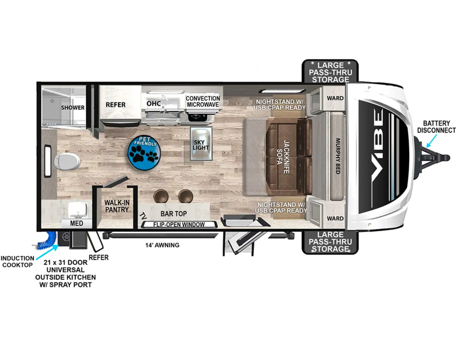 2023 Forest River Vibe 19RB - Photo 4