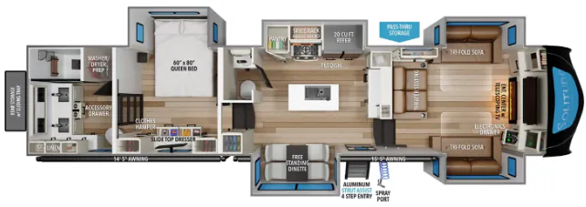 Grand Design Solitude 380FL floor plan