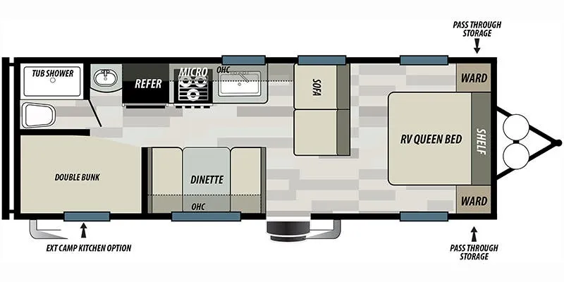 2018 Forest River Salem Cruise Lite 261BHXL - Floor plan
