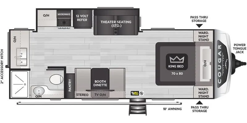 Keystone Cougar Half-Ton West 22MLSWE floor plan