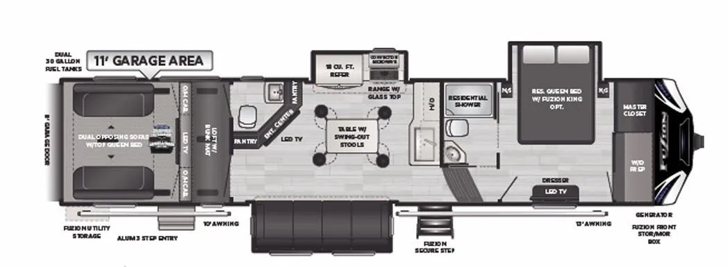 Keystone Fuzion 373 floor plan