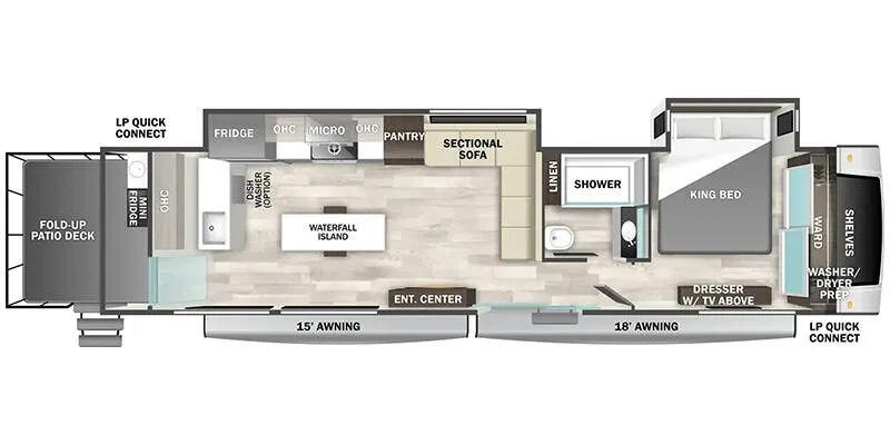 Forest River Cedar Creek Cottage 40RDE floor plan
