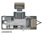 Winnebago Micro Minnie FLX 2306BHS floor plan