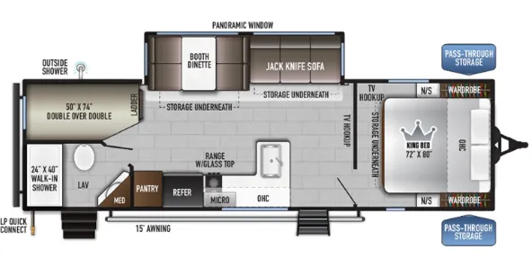East to West Della Terra 255BHLE floor plan