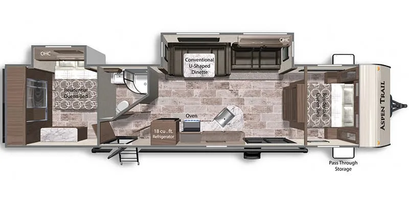 Dutchmen Aspen Trail 3600QBDS floor plan
