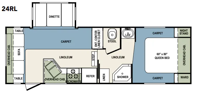 Forest River Wildcat 24RL floor plan