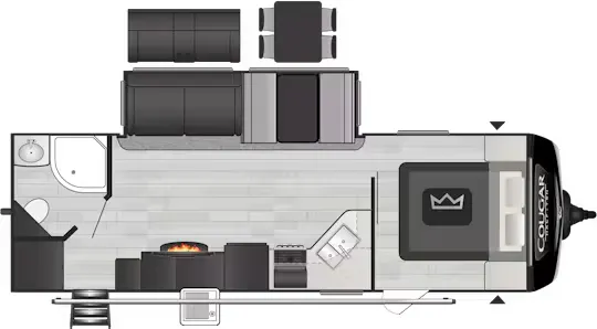 2019 Keystone Cougar Half-Ton Series 26RBS - Floor plan
