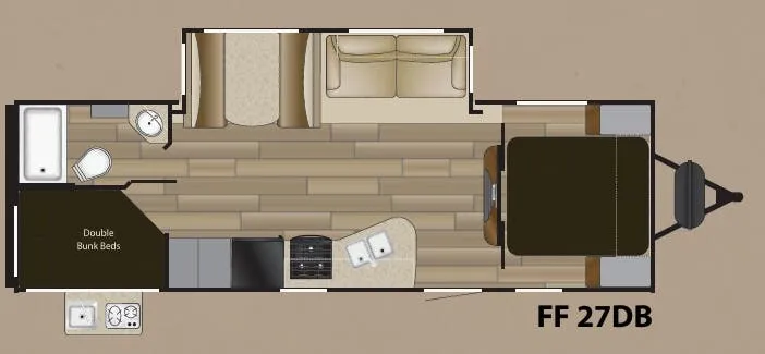 Cruiser RV Fun Finder Xtreme Lite 27DB floor plan