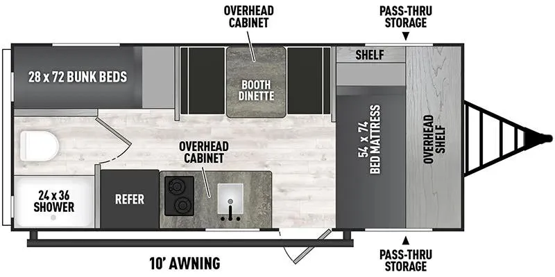 Coachmen Clipper 3K Series 17CBH floor plan