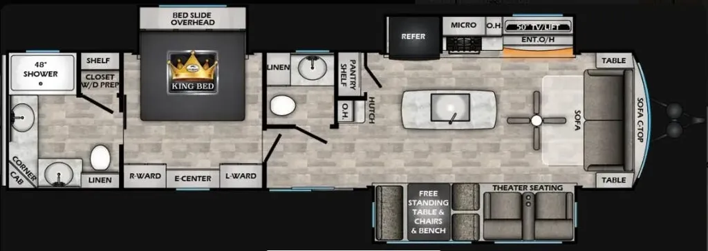 2026 CrossRoads Hampton 372FDB floor plan