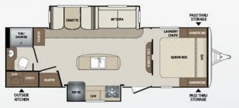 Keystone Bullet 265RBIWE floor plan