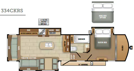 Starcraft Solstice 334CKRS floor plan