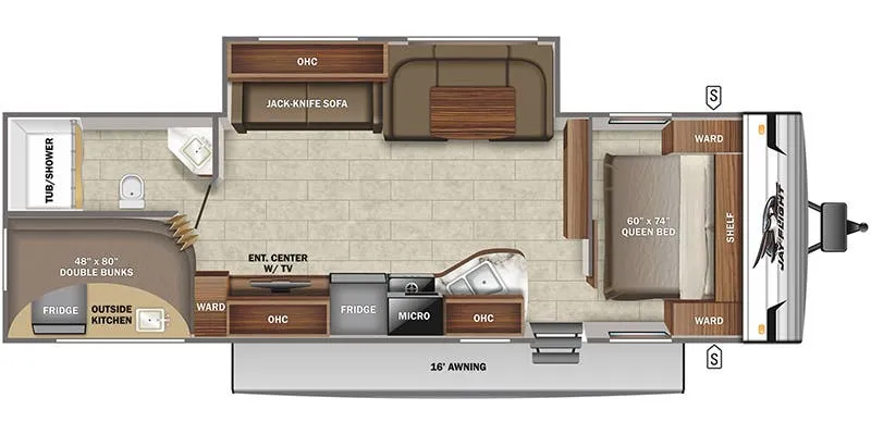 2022 Jayco Jay Flight SLX 8 284BHS floor plan