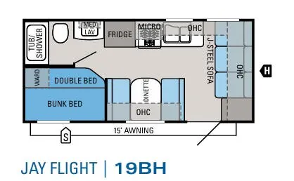 Jayco Jay Flight 19BH floor plan