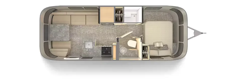 2026 Airstream Flying Cloud 25FB - Floor plan