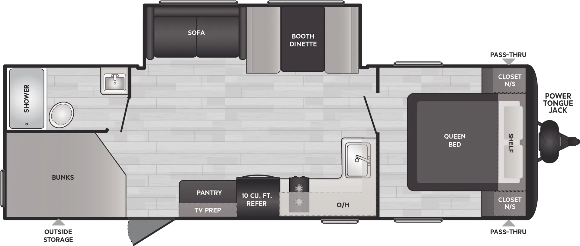 2024 Keystone Hideout Sport Double 269DB - Floor plan