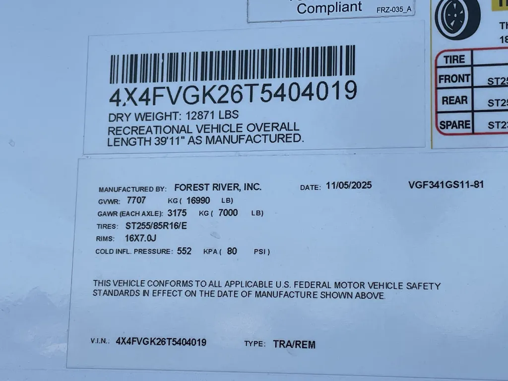 2026 Forest River Vengeance Rogue Armored 341GS11, Photos photo 25
