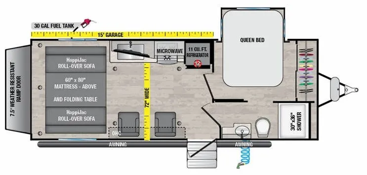 Alliance RV Valor All-Access 21T15 floor plan