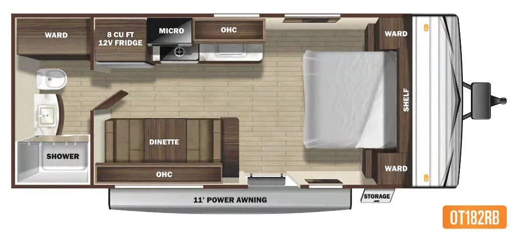 Highland Ridge Open Range Conventional 182RB floor plan
