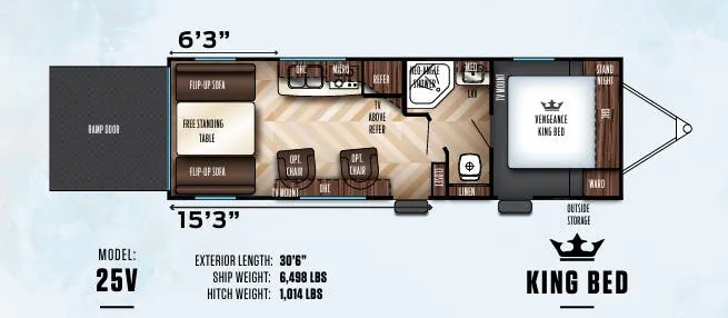 Forest River Vengeance 25V floor plan