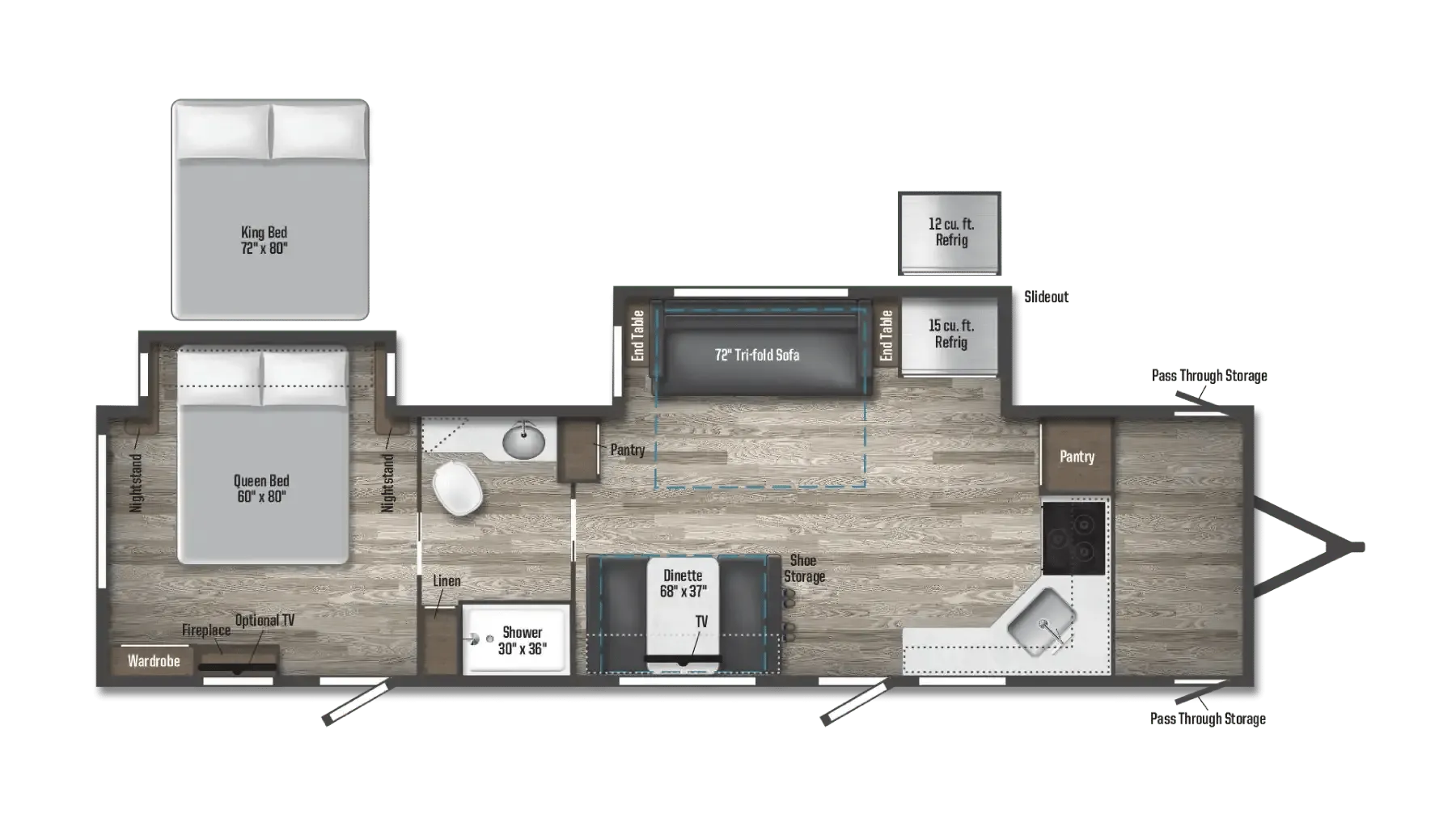 2026 Winnebago Voyage 3235FK - Floor plan