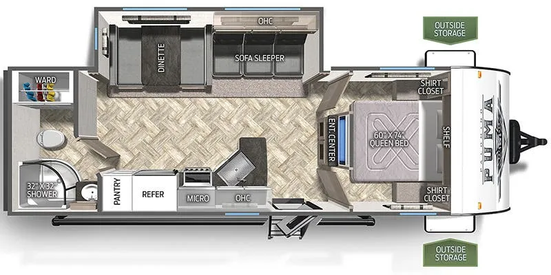 Palomino Puma XLE Lite 25RBSC floor plan