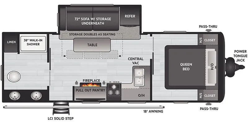Keystone Hideout 243RB floor plan