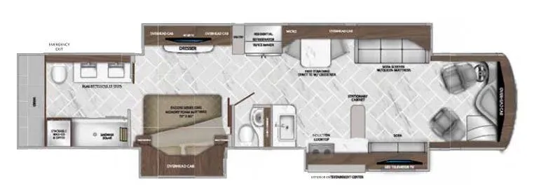 American Coach American Eagle 45K floor plan