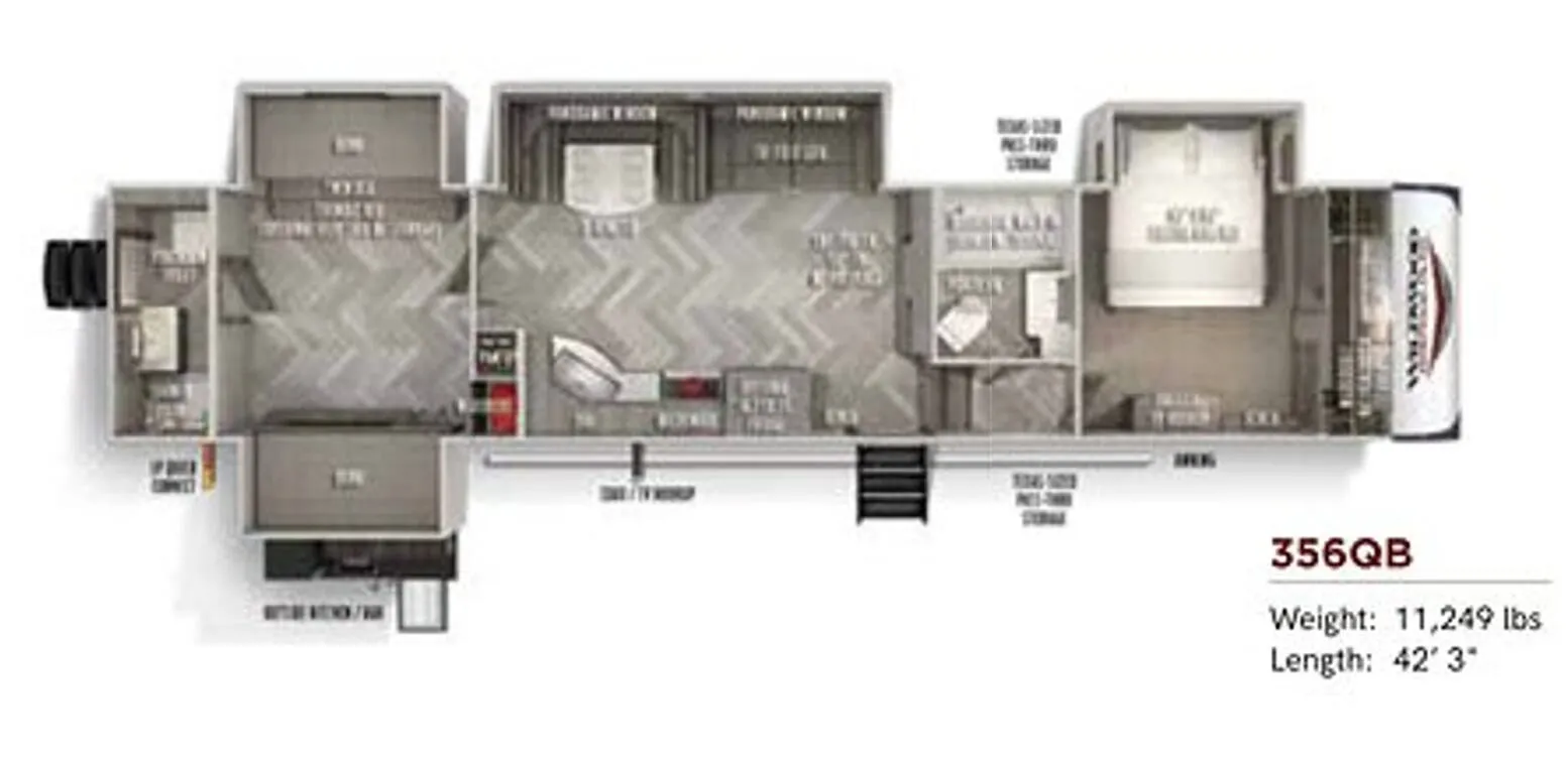 Forest River Wildwood Heritage Glen 356QB floor plan