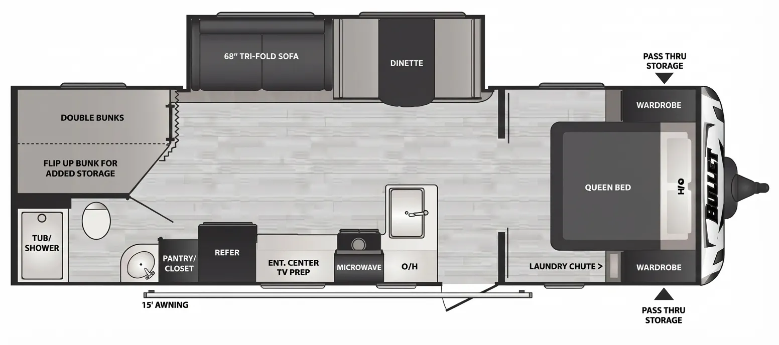 Keystone Bullet Crossfire 2730BH floor plan