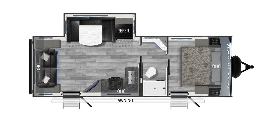 2022 Heartland Trail Runner 255RL floor plan