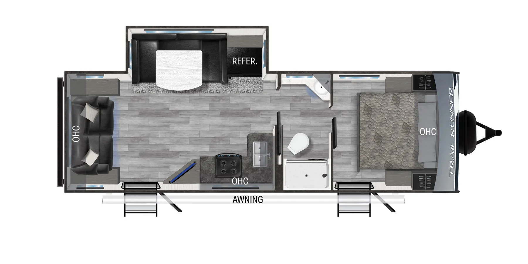 2022 Heartland Trail Runner 255RL - Floor plan