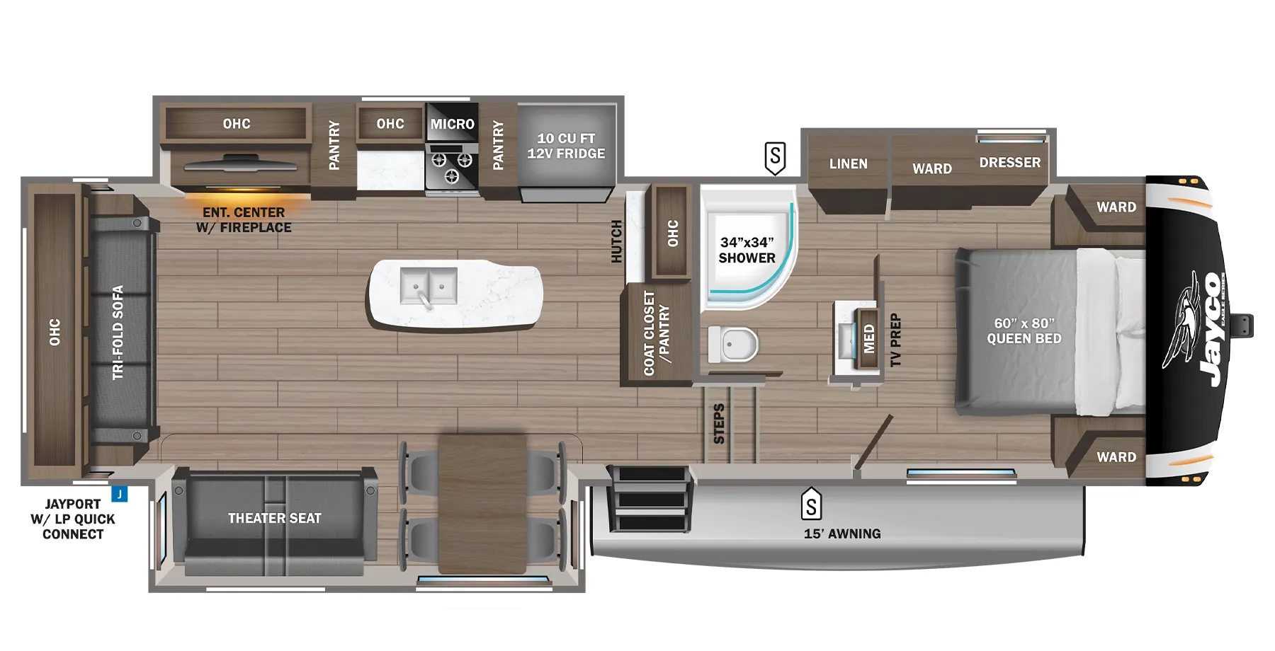 2023 Jayco Eagle HT 30.5CKTS - Floor plan
