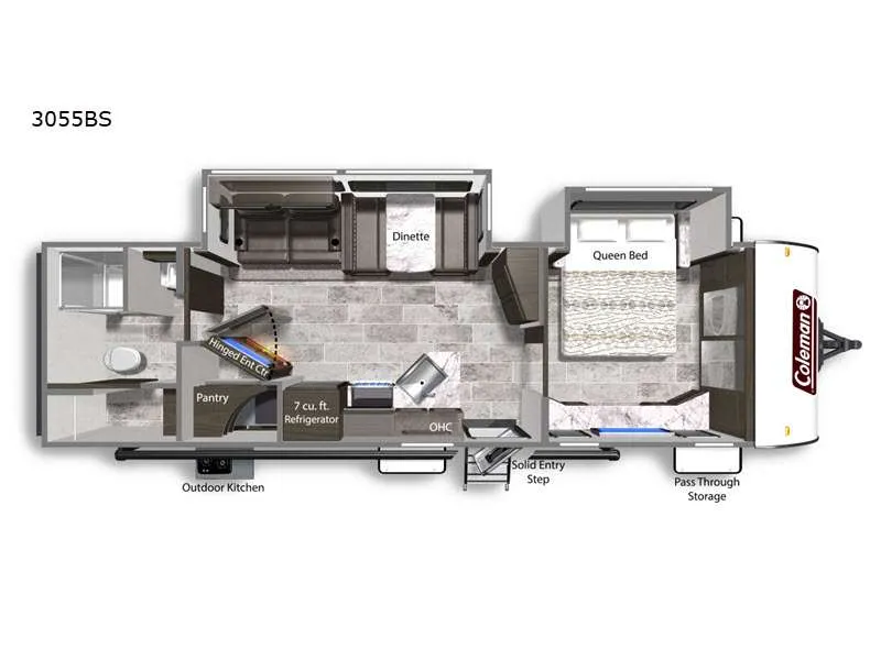2021 Dutchmen Coleman Light 3055BS - Floor plan