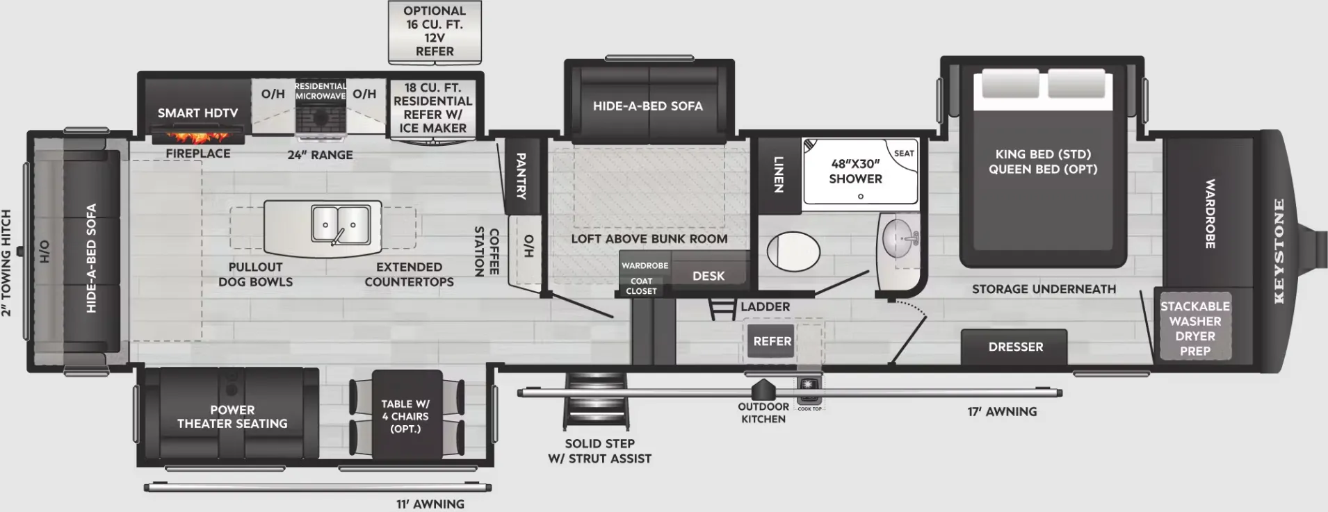 Keystone Montana High Country 385BR floor plan