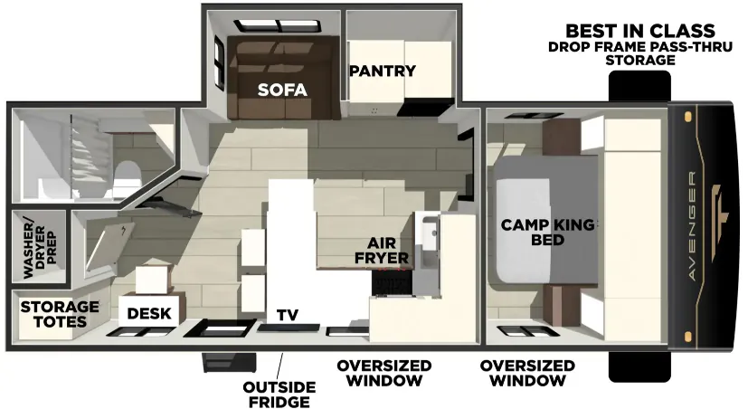 Forest River Avenger 25MKO floor plan